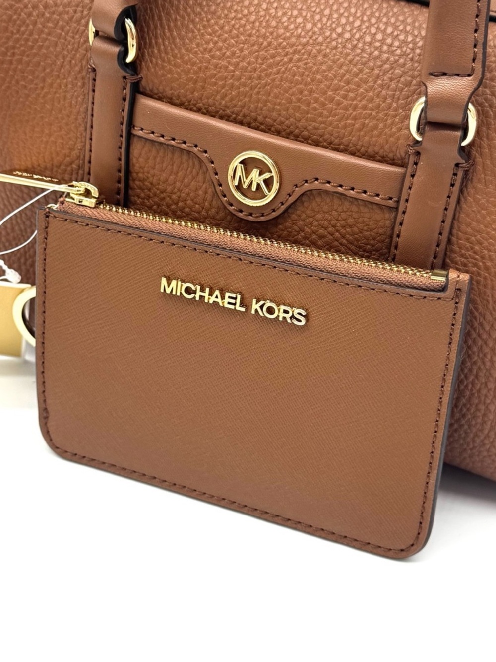 Michael Kors Small Travel Duffle Xbody Bag & Matching TZ Coinpouch Luggage - Picture 9 of 12